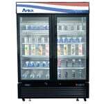 Atosa USA , MCF8721ES, Black Exterior Glass Two (2) Door Merchandiser Freezer