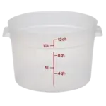 Cambro , RFS12PP190, Food/Beverage Storage Container, 12 Quart, Clear, Round