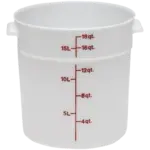 Cambro , RFS18148, Food/Beverage Storage Container, 18 Quart, White, Round