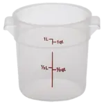 Cambro , RFS1PP190, Food/Beverage Storage Container, 1 Quart, Clear, Round