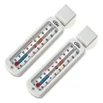 CDN Measurement Tools EFG120-X2, Thermometer, Refrigerator/Freezer -40 - 120F W/ Temp Zones & Hang/Suction - Twin Pack, Color-Coded, Shatterproof