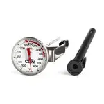 CDN Measurement Tools IRXL400, Thermometer, Candy & Deep Fry 100 - 400F 1-3/4-In Dial 7-In Stem W/ Vessel Clip Anti-Microbial, Dishwasher Safe