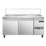 Continental Refrigerator PA68N, Refrigerated Counter, Pizza Prep Table, 68" W, Made In USA