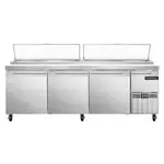 Continental Refrigerator PA93N, Refrigerated Counter, Pizza Prep Table, 93" W, 4 Doors, Made In USA