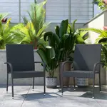 Flash Furniture , 2-TW-3WBE073-GY-GG, Indoor Outdoor Chairs, Stackable, Fade Resistant, Gray