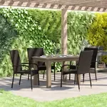 Flash Furniture , 4-TW-3WBE073-ESP-GG, Indoor Outdoor Chairs, Stackable, Fade Resistant, Espresso