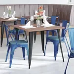 Flash Furniture , CH-31230-BL-PL1C-GG, Indoor Outdoor Chairs, Stackable, Blue, Vertical