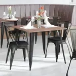 Flash Furniture , CH-31230-BQ-PL1B-GG, Indoor Outdoor Chairs, Stackable, Black, Vertical