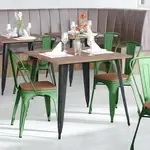 Flash Furniture , CH-31230-GN-PL1T-GG, Indoor Outdoor Chairs, Stackable, Black, Vertical