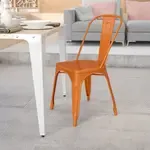 Flash Furniture , CH-31230-OR-GG, Indoor Outdoor Chairs, Stackable, Orange