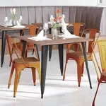 Flash Furniture , CH-31230-OR-PL1T-GG, Indoor Outdoor Chairs, Stackable, Black, Vertical