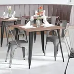 Flash Furniture , CH-31230-SIL-PL1G-GG, Indoor Outdoor Chairs, Stackable, Gray, Vertical