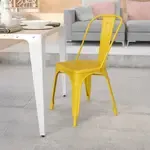 Flash Furniture , CH-31230-YL-GG, Indoor Outdoor Chairs, Stackable, Yellow