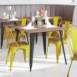 Flash Furniture , CH-31230-YL-PL1T-GG, Indoor Outdoor Chairs, Stackable, Yellow, Vertical