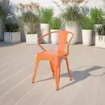 Flash Furniture , CH-31270-OR-GG, Indoor Outdoor Chairs, Stackable, Orange, Bistro