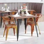 Flash Furniture , CH-31270-OR-PL1T-GG, Indoor Outdoor Chairs, Stackable, Orange, Modern