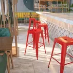 Flash Furniture CH-31320-30-RED-GG, Indoor Outdoor Barstools, Stackable, Red, Industrial