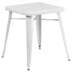 Flash Furniture , CH-31330-29-WH-GG, Indoor Outdoor Tables, Square, White, Café
