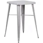 Flash Furniture , CH-31330-SIL-GG, Indoor Outdoor Tables, Square, Silver, Café
