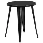 Flash Furniture , CH-51080-29-BK-GG, Indoor Outdoor Tables, Round, Black, Café