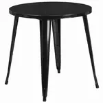 Flash Furniture , CH-51090-29-BK-GG, Indoor Outdoor Tables, Round, Black, Café