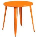 Flash Furniture , CH-51090-29-OR-GG, Indoor Outdoor Tables, Round, Orange, Café