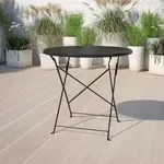 Flash Furniture , CO-4-BK-GG, Indoor Outdoor Tables, Round, Black, Folding