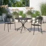 Flash Furniture , CO-7-BK-GG, Indoor Outdoor Tables, Round, Black
