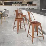 Flash Furniture , ET-3534-24-POC-GG, Indoor Outdoor Barstools, Stackable, Bistro