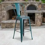 Flash Furniture , ET-3534-30-KB-GG, Indoor Outdoor Barstools, Stackable, Bistro
