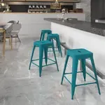 Flash Furniture , ET-BT3503-24-KB-GG, Indoor Outdoor Barstools, Stackable, Industrial