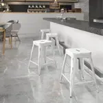 Flash Furniture , ET-BT3503-24-WH-GG, Indoor Outdoor Barstools, Stackable, White, Industrial