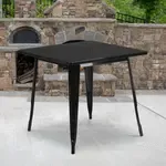Flash Furniture , ET-CT002-1-BK-GG, Indoor Outdoor Tables, Square, Black, Café