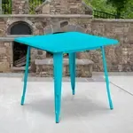 Flash Furniture , ET-CT002-1-CB-GG, Indoor Outdoor Tables, Square, Blue, Café