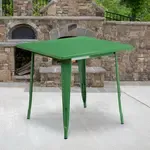 Flash Furniture , ET-CT002-1-GN-GG, Indoor Outdoor Tables, Square, Green, Café