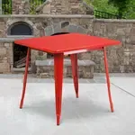 Flash Furniture , ET-CT002-1-RED-GG, Indoor Outdoor Tables, Square, Red, Café
