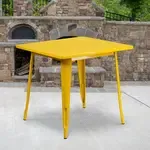 Flash Furniture , ET-CT002-1-YL-GG, Indoor Outdoor Tables, Square, Yellow, Café
