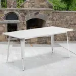 Flash Furniture , ET-CT005-WH-GG, Indoor Outdoor Tables, White, Café