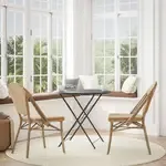 Flash Furniture , SDA-AD642001-F-NATWH-LTNAT-GG, Indoor Outdoor Chairs, Stackable, Fade Resistant, White