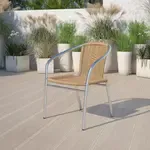 Flash Furniture , TLH-020-BGE-GG, Indoor Outdoor Chairs, Stackable, Beige, Café