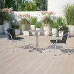 Flash Furniture , TLH-020-BK-GG, Indoor Outdoor Chairs, Stackable, Black, Café