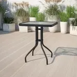 Flash Furniture TLH-073A-1-GG, Indoor Outdoor Tables, Square, Black