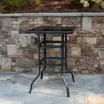 Flash Furniture , TLH-073H-B-GG, Indoor Outdoor Tables, Square, Stackable, Black