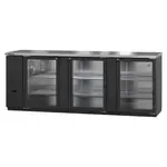 Hoshizaki BB95-G, Bar Refrigerator, 3 Swinging Glass Doors