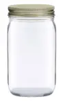 Libbey Glass 109149, Glass, Drinking Jar with Lid, 8 Oz.