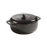 Lodge Manufacturing EC6D18, Cast Iron Dutch Oven, 6 Quart, Round