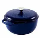 Lodge Manufacturing EC6D32, Cast Iron Dutch Oven, 6 Quart, Round