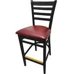 Oak Street WB101BLK-WINE, Bar Stool, Indoor