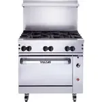 Vulcan 36S-6BN, Range, 36" Restaurant, Gas, Natural Gas, 6 Burners