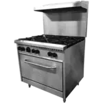 Vulcan SX36-6BP, Range, 36" Restaurant, Gas, LP Gas, 6 Burners